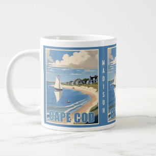 Custom Name Cape Cod Massachusetts Large Coffee Mug