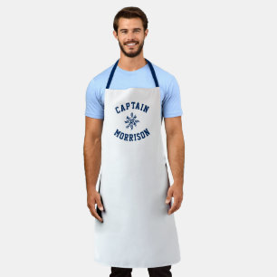 Custom Name Captain nautical sailing rope knots Apron