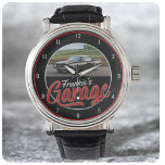 Custom NAME | CAR Photo Retro Neon Hot Rod Garage Watch<br><div class="desc">Custom NAME | CAR Photo Retro Neon Hot Rod Garage Watch- Add your personalised car photo (or any photo!) and custom text to this watch. Makes the ultimate gift for that Hot Rod,  Vintage Classic Car,  Muscle Car,  Racecar fan!</div>
