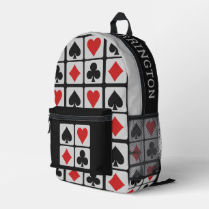 Custom Name Card Player Printed Backpack