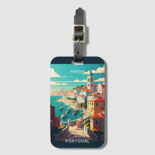 Custom Name Cascais Portugal Luggage Tag