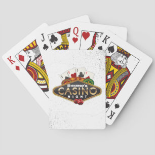 Custom Name Casino Night Playing Cards