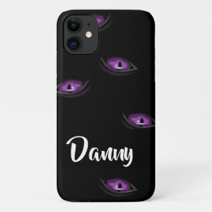 Custom name cat eyes iPhone 11 case