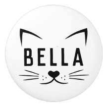Custom Name Cat Face Novelty