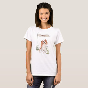 Custom Name Cavalier King Charles Spaniel Pet Dog T-Shirt