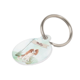 Custom Name Cavalier King Charles Spaniel Pet Dog Tag