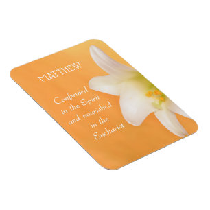 Custom Name, Celebrating RCIA Congratulations Lily Magnet