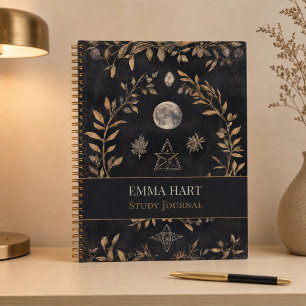 Custom Name Celestial Botanical Study Journal