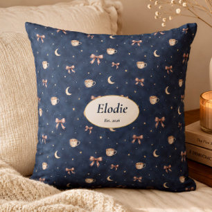 Custom Name Celestial Cottagecore Moon Cosy Gift Cushion