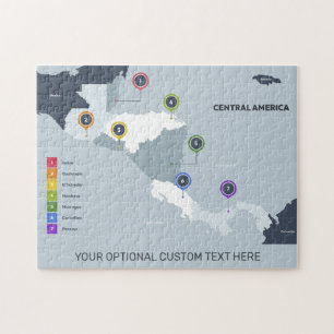 Custom Name Central America Map Jigsaw Puzzle