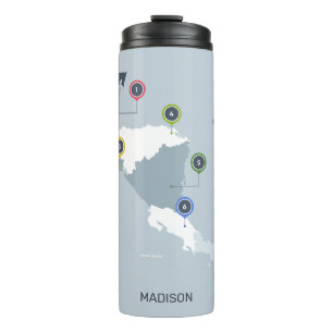 Custom Name Central America Map Thermal Tumbler