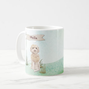 Custom Name Champagne Cockapoo Pet Dog Coffee Mug
