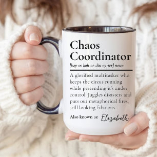 Custom Name Chaos Coordinator Mug for Boss