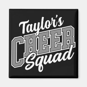 Custom NAME Cheerleader School Varsity Cheer Squad Magnet