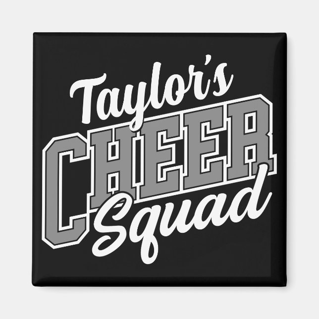 Custom NAME Cheerleader School Varsity Cheer Squad Magnet (Front)