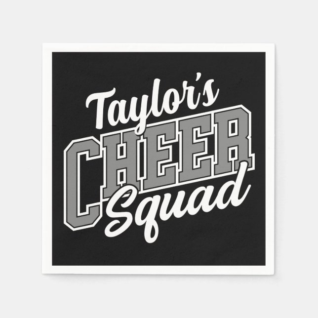 Custom NAME Cheerleader School Varsity Cheer Squad Napkin (Front)