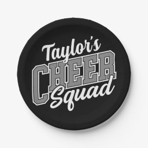 Custom NAME Cheerleader School Varsity Cheer Squad Paper Plate