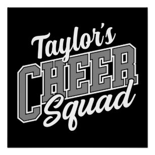 Custom NAME Cheerleader School Varsity Cheer Squad Poster