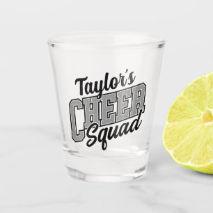 Custom NAME Cheerleader School Varsity Cheer Squad Shot Glass