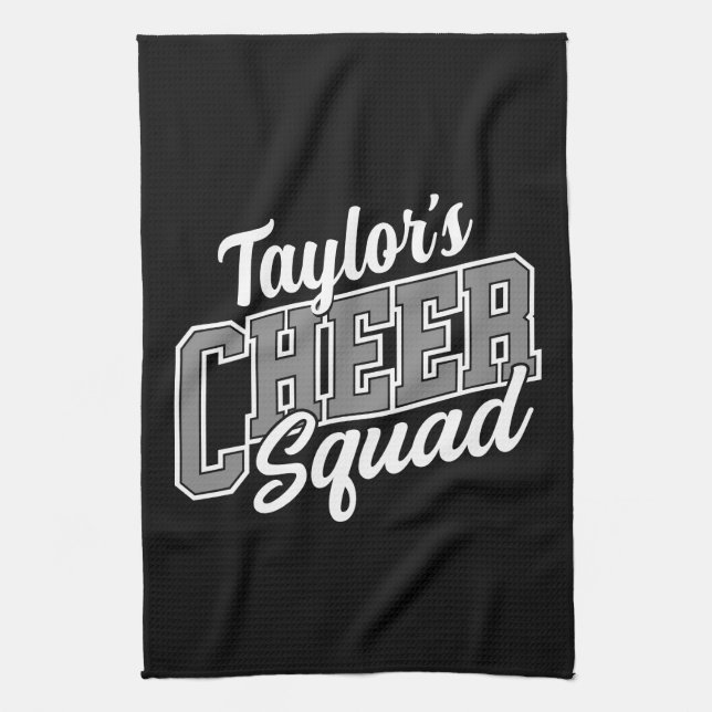 Custom NAME Cheerleader School Varsity Cheer Squad Tea Towel (Vertical)