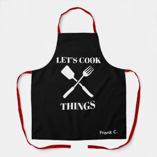 Custom Name Chef Apron - Funny Quote Cooking Gift