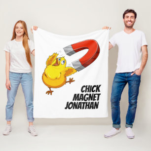 Custom name Chick Magnet Fleece Blanket