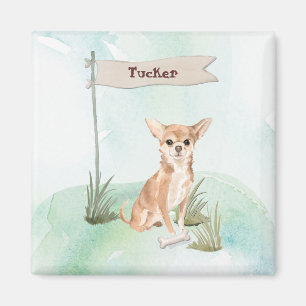 Custom Name Chihuahua Pet Dog Magnet
