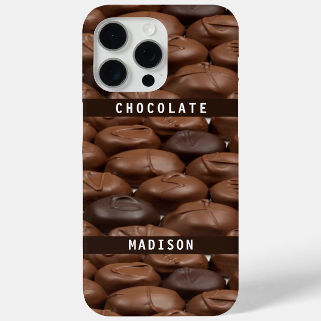 Custom Name Chocolate Candy Truffles Foodies Lover Case-Mate iPhone Case (Back)