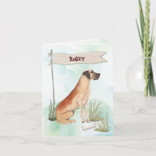 Custom Name Chocolate Lab Pet Dog Note Card