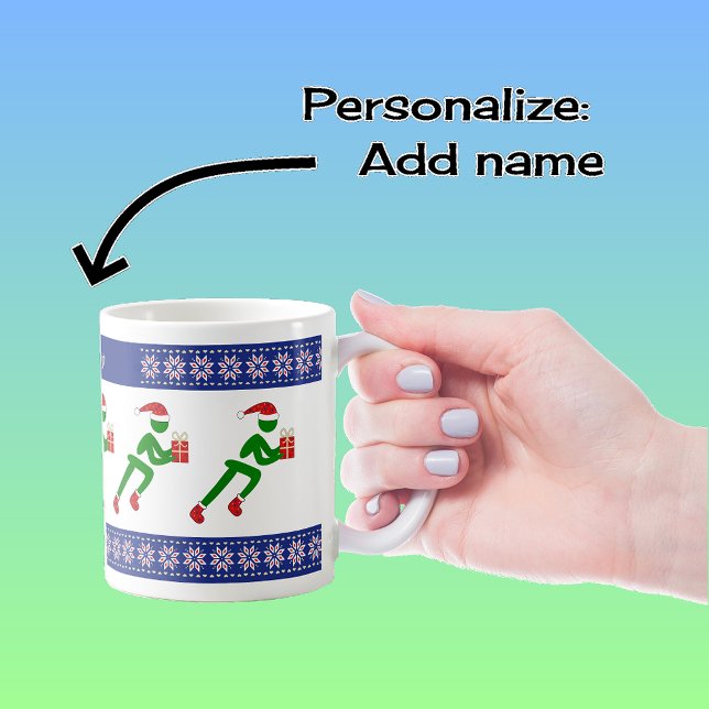 Custom name christmas athletes coffee mug (Creator Uploaded)