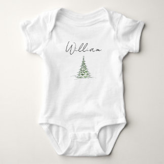 Custom Name Christmas Baby Romper 1st Xmas William Bodysuit