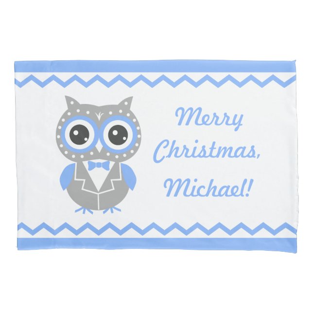 Custom Name Christmas Boy Pillowcase, Reversed Pillowcase (Front)