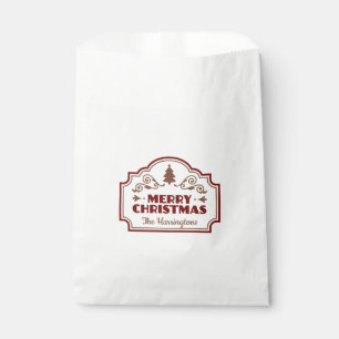 Custom name Christmas favour bags