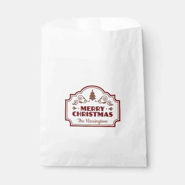 Custom name Christmas favour bags (Front)