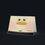 Custom Name Christmas for Kids Happy Snowman Face Holiday Card<br><div class="desc">Send a sweet and personalized Christmas greeting to the wee little ones with this fun close up of a happy snowman face with bright and shining eyes. Partial graphic courtesy of Trina Clark.</div>