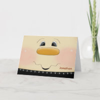 Custom Name Christmas for Kids Happy Snowman Face