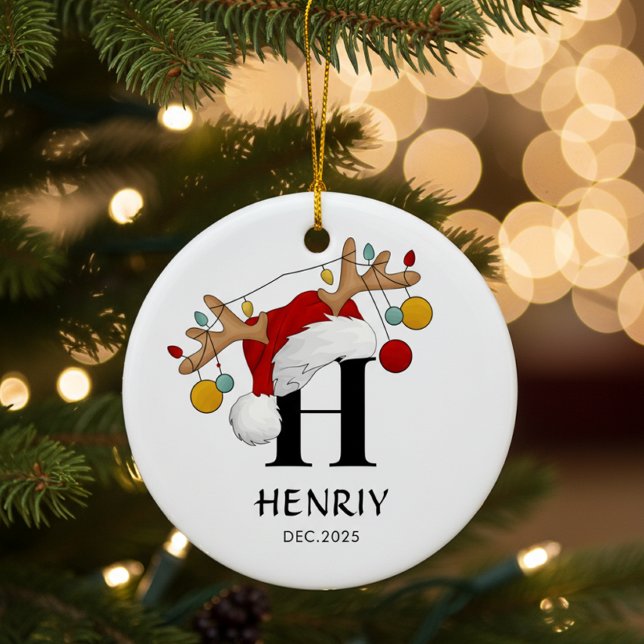 Custom Name Christmas gift Ceramic Tree Decoration (Creator Uploaded)
