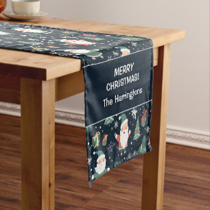 Custom Name Christmas Santa Short Table Runner