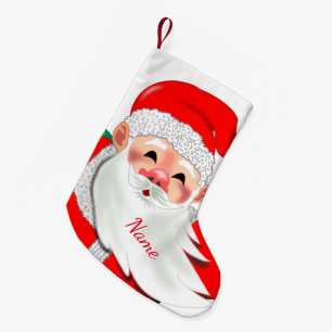 Custom Name Christmas Stocking with Santa Claus