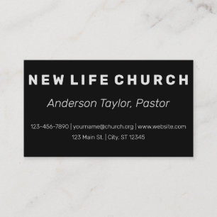 Custom Name Church Religious Business Card