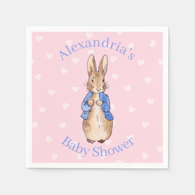 Custom name Classic bunny rabbit Napkin (Front)