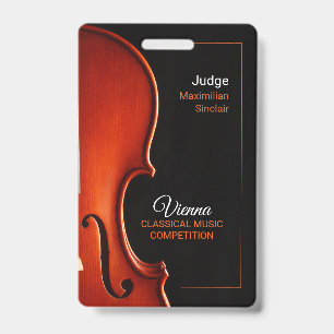Custom Name Classical Music Competition EventBadge ID Badge