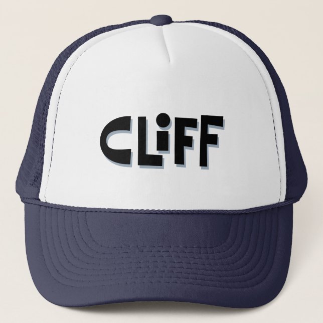 Custom name "CLIFF" Trucker Hat (Front)