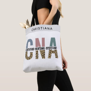 Custom Name CNA Certified Nursing Assistant Tote Bag