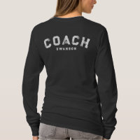 Custom Name Coach Shirt, Vintage Varsity Style Tee