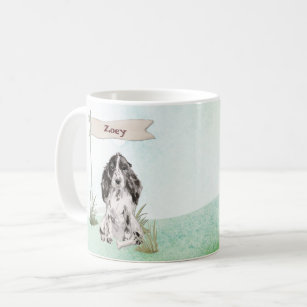 Custom Name Cocker Spaniel Pet Dog Coffee Mug