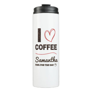 Custom Name Coffee Lover Gift Thermal Tumbler