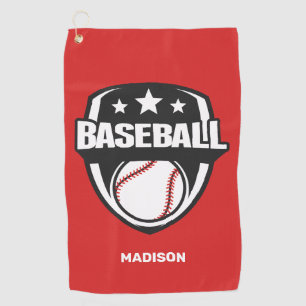 Custom Name & Color Baseball Golf Towel