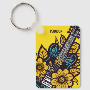 Custom Name & Color Ukulele Key Ring
