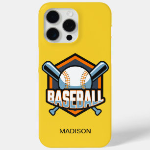 Custom Name & Colour Baseball iPhone 15 Pro Max Case